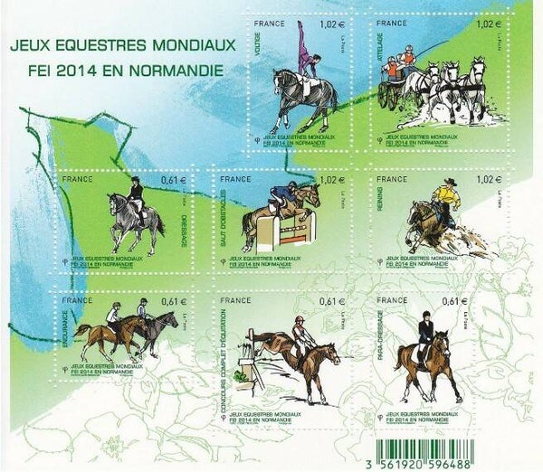 2106 Sports 2014 France Equestrian miniature sheet