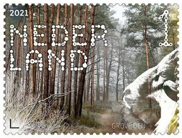 2106 Trees 2021 Netherlands Pines (Pinus sylvestris) European Red Pine stamp