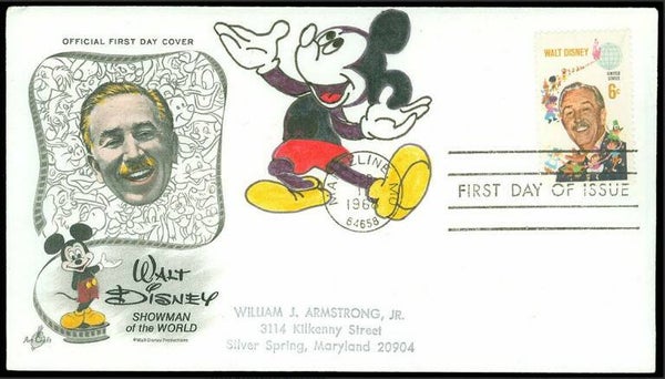 2110 Cartoons Comics BD 1968 USA Walt Disney Mickey Mouse FDC