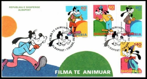 2110 Cartoons Comics BD 2001 Albania Walt Disney Goofy FDC