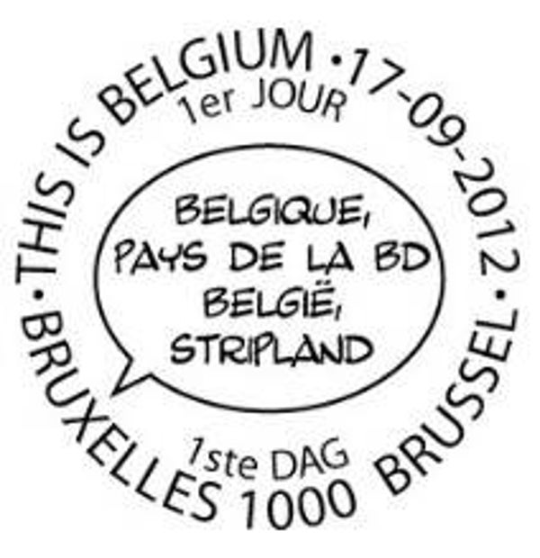 2110 Cartoons Comics BD 2012 Belgium België stripland postmark Brussels 1