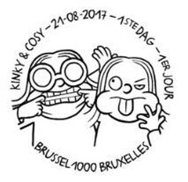 2110 Cartoons Comics BD 2017 Belgium Kinky & Cosy postmark Brussels 1