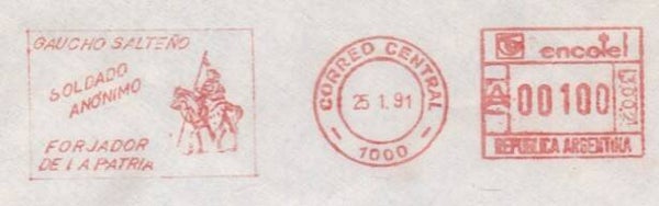 2110 Animals 1991 Argentina Horses meter