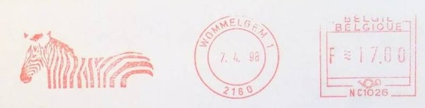 2110 Animals 1998 Belgium Zebra meter