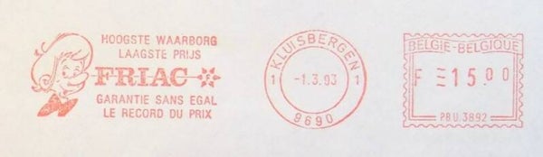 2110 Cartoons Comics BD 1993 Belgium Friac meter