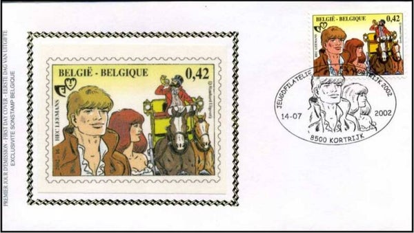 2110 Cartoons Comics BD 2002 Belgium Bakelandt by Hec Leemans postmark Kortrijk FDC 2