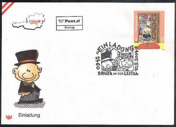 2110 Cartoons Comics BD 2004 Austria Tomtom FDC 1