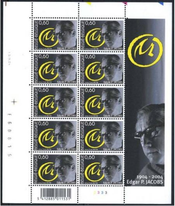 2110 Cartoons Comics BD 2004 Belgium Blake & Mortimer by Edgar P. Jacobs sheet