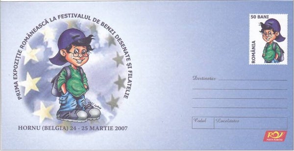 2110 Cartoons Comics BD 2007 Romania Hornu envelope