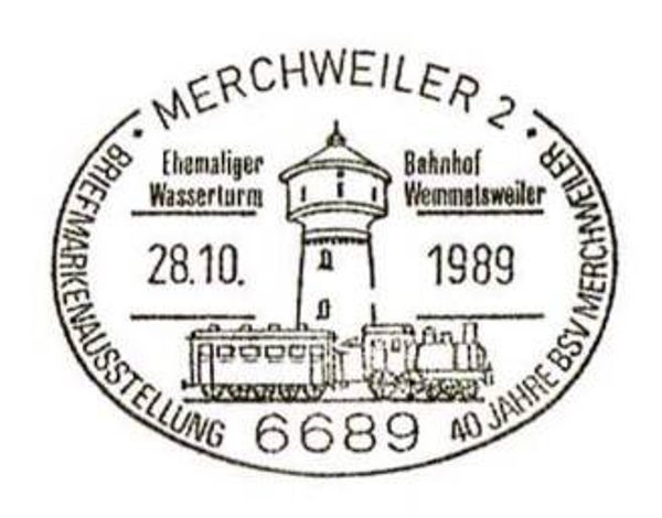 2203 Architecture 1989 Germany Watertower postmark