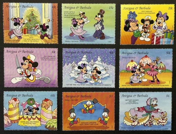 2203 Cartoons Comics BD 1993 Antigua & Barbuda Mickey Mouse Donald Duck Goofy Nutcracker Christmas serie