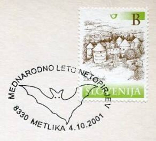 2204 Animals 2001 Croatia Bat postmark