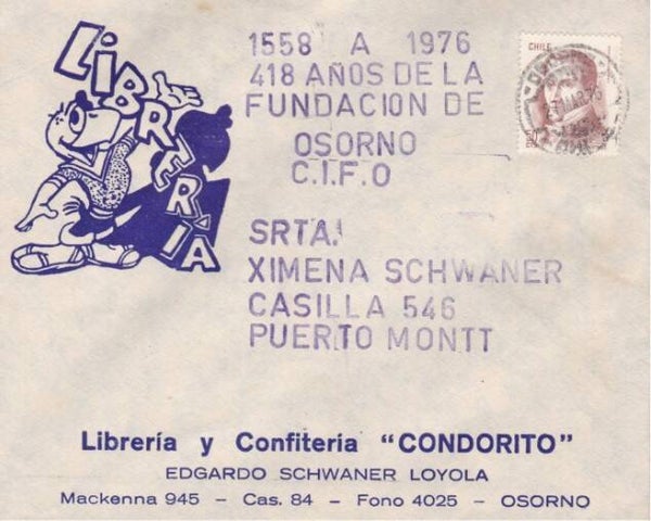 2204 Cartoons Comics BD 1976 Chili Condorito envelope