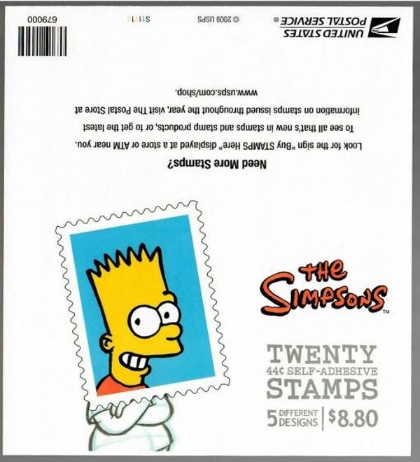 2204 Cartoons Comics BD 2009 USA The Simpsons Bart sheet front