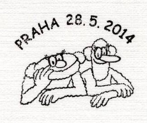 2204 Cartoons Comics BD 2014 Czech Republic Ju & Hele postmark