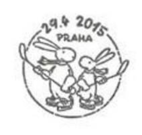 2204 Cartoons Comics BD 2015 Czech Republic Bob & Bobek Ice Hockey postmark 1