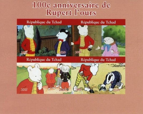 2204 Cartoons Comics BD 2020 Chad Rubert Bear miniature sheet imperforated