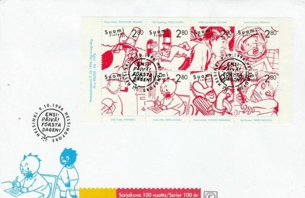 2206 Cartoons Comics BD 1996 Finland FDC