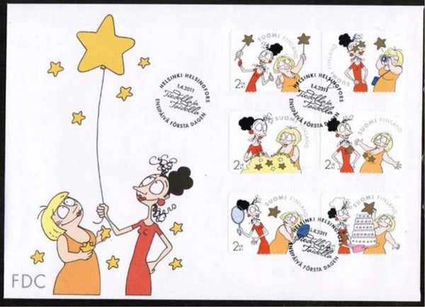 2206 Cartoons Comics BD 2011 Finland Maisa & Kaarina by Tiina Paju & Sari Luhtanen FDC