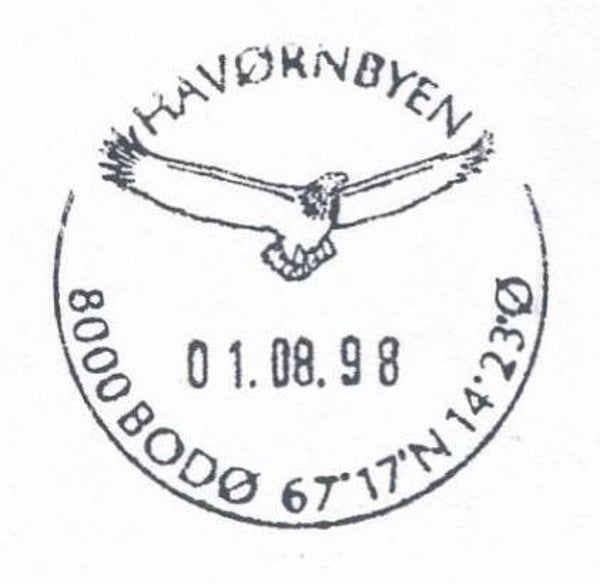 2207 Birds 1998 Norway Birds of Prey postmark