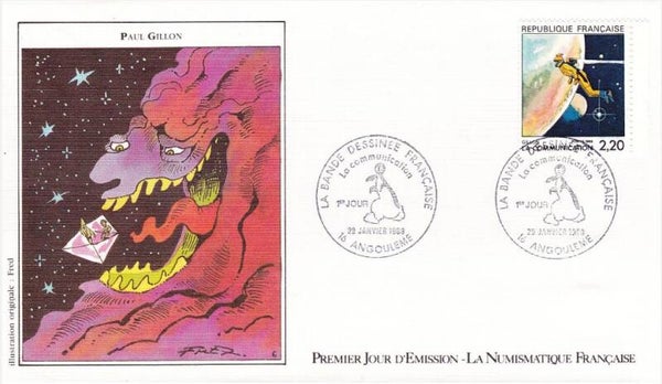 2207 Cartoons Comics BD 1988 France Communication Fred FDC 6