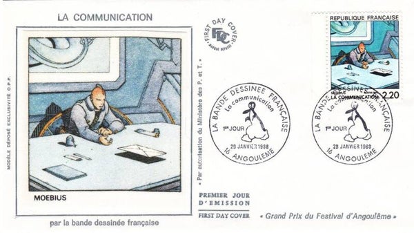 2207 Cartoons Comics BD 1988 France Communication Post Moebius FDC 1