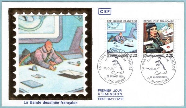 2207 Cartoons Comics BD 1988 France Communication Post Moebius FDC 2