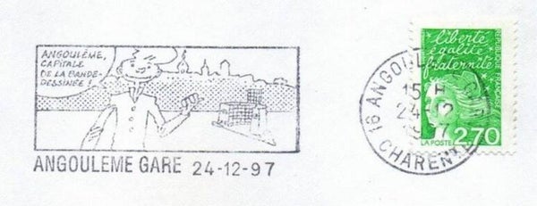 2207 Cartoons Comics BD 1997 France Angouleme Capitale de la Bande Dessinee postmark