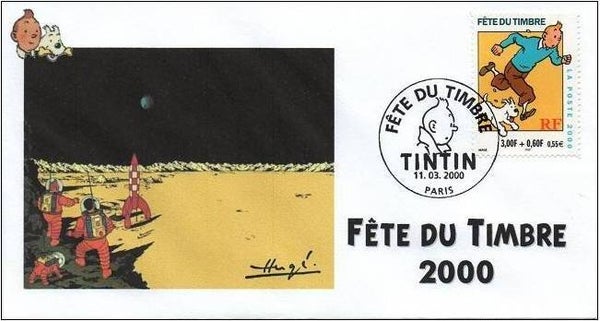 2207 Cartoons Comics BD 2000 France Tintin by Hergé Paris FDC 6