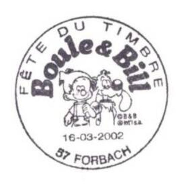 2207 Cartoons Comics BD 2002 France Boule & Bill Forbach postmark