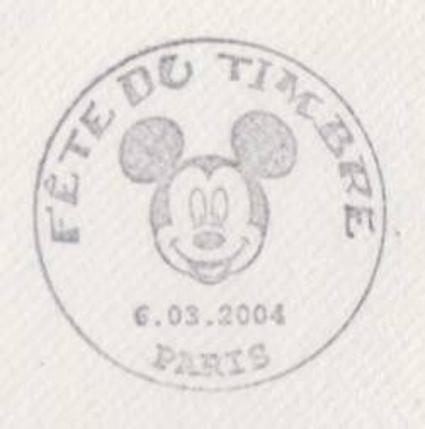 2207 Cartoons Comics BD 2004 France Disney Mickey Mouse Paris postmark