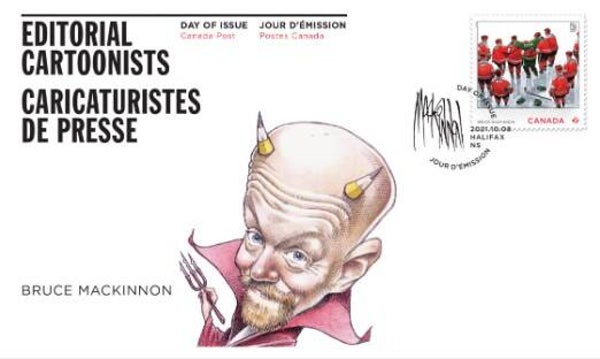 2207 Cartoons Comics BD 2022 Canada Editorial Cartoonists Bruce MacKinnon FDC