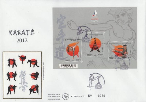 2207 Sport 2012 France World Karate Championships FDC 2