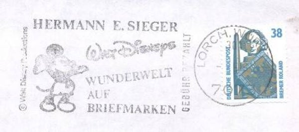 2208 Cartoons Comics BD 1985 Germany Disney Mickey Mouse Lorch postmark