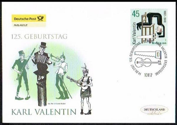 2208 Cartoons Comics BD 2007 Germany Karl Valentin Actor FDC 1