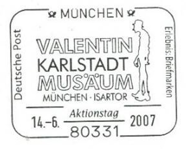 2208 Cartoons Comics BD 2007 Germany Karl Valentin Actor München postmark 2
