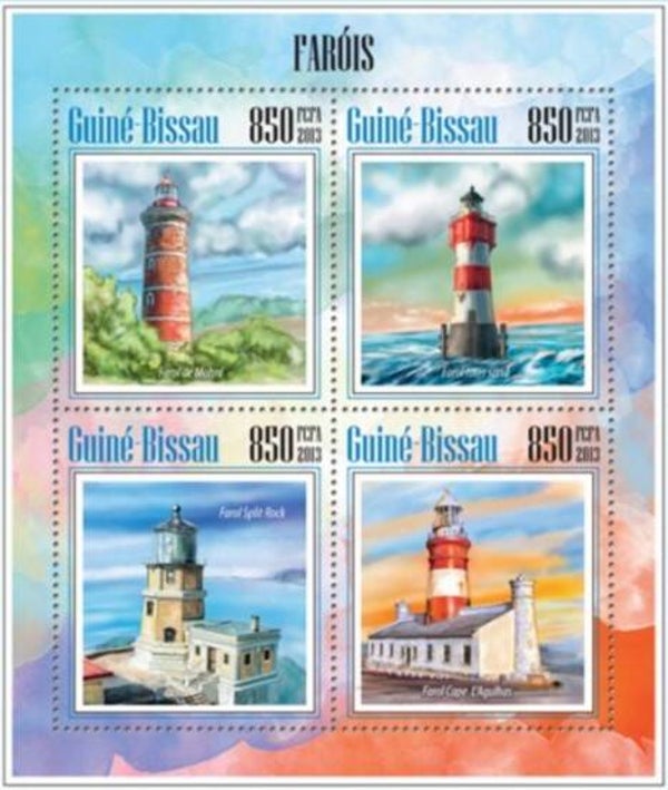 2208 Lighthouses 2013 Guiné-Bissau miniature sheet