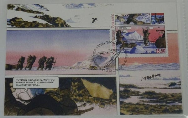 2209 Cartoons Comics BD 2009 Greenland The First Steps by Nuka K Godtfredsen Dog maximum card