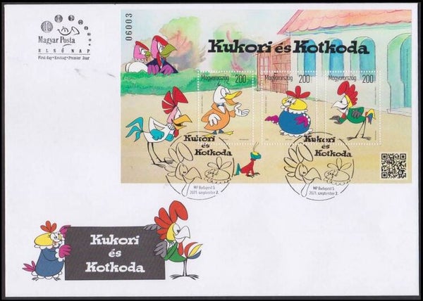 2209 Cartoons Comics BD 2021 Hungary Kukori & Kotkoda Chicken Roosters FDC