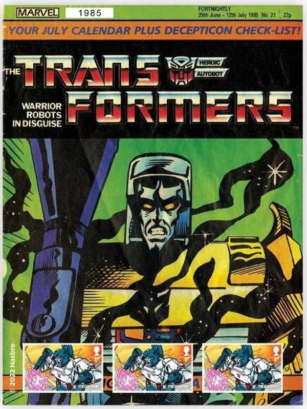 2302 Cartoons Comics BD 2022 Great Britain Transformers Megatron Fan sheet