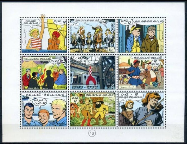 Arts Cartoons Comics BD 1999 Belgium sheet