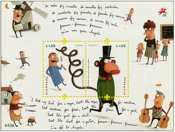 Arts Cartoons Comics BD 2010 Portugal souvenir sheet