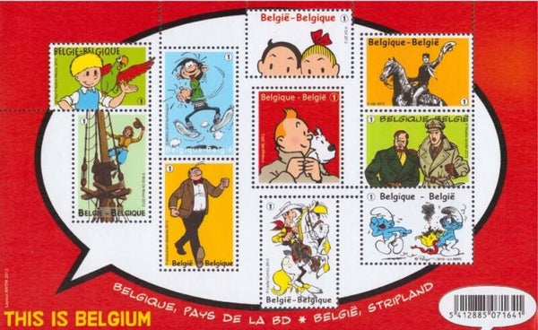 Arts Cartoons Comics BD 2012 Belgium sheet