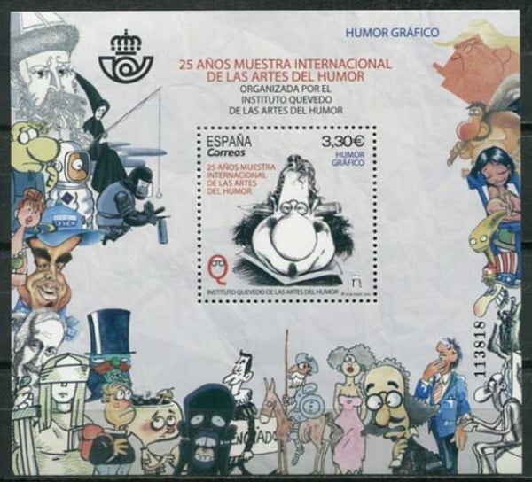 Arts Cartoons Comics BD 2018 Spain miniature sheet
