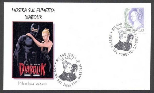 Arts Cartoons Comics BD Diabolik 2011 Italy FDC_1