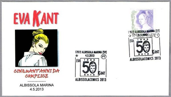 Arts Cartoons Comics BD Diabolik Eva Kant 2013 Italy FDC_1
