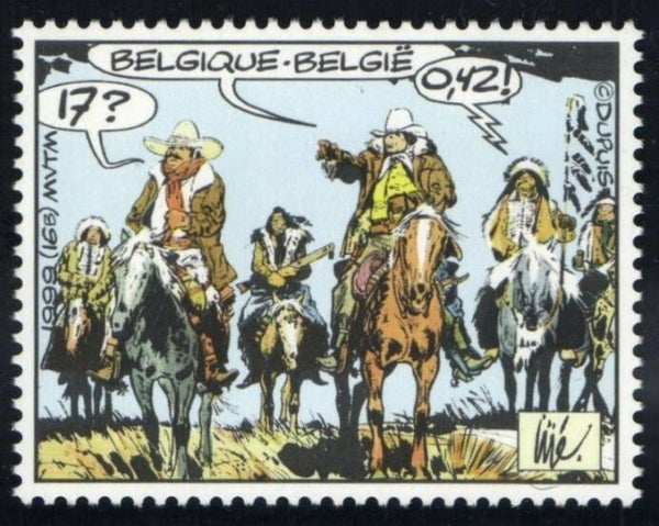 Arts Cartoons Comics BD Jerry Spring by Jijé 1999 Belgium stamp