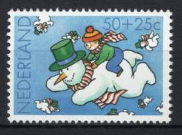 Arts Cartoons Comics BD Children Snowman 1983 Netherlands stamp