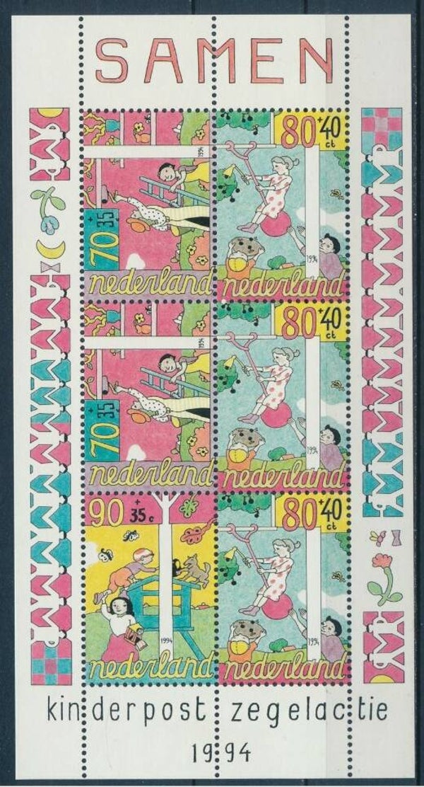 Arts Cartoons Comics BD Children 1994 Netherlands sheet