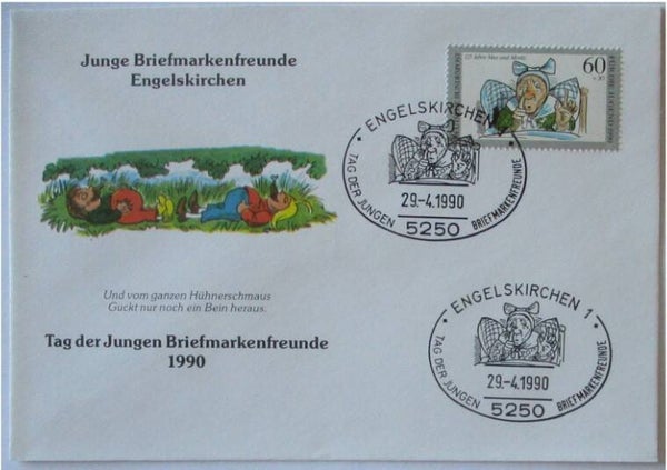 Arts Cartoons Comics BD Max & Moritz by Wilhelm Busch 1990 Germany FDC_4